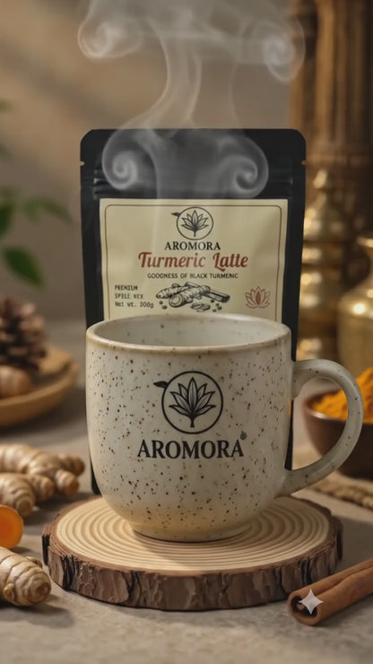 Aromora Turmeric Latte | Black Turmeric Golden Milk Mix | Immunity & Sleep